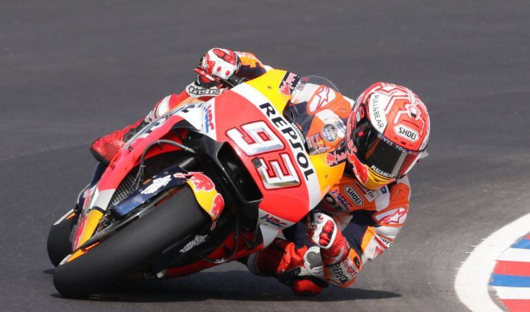 Marc Márquez, durante los entrenamientos libres