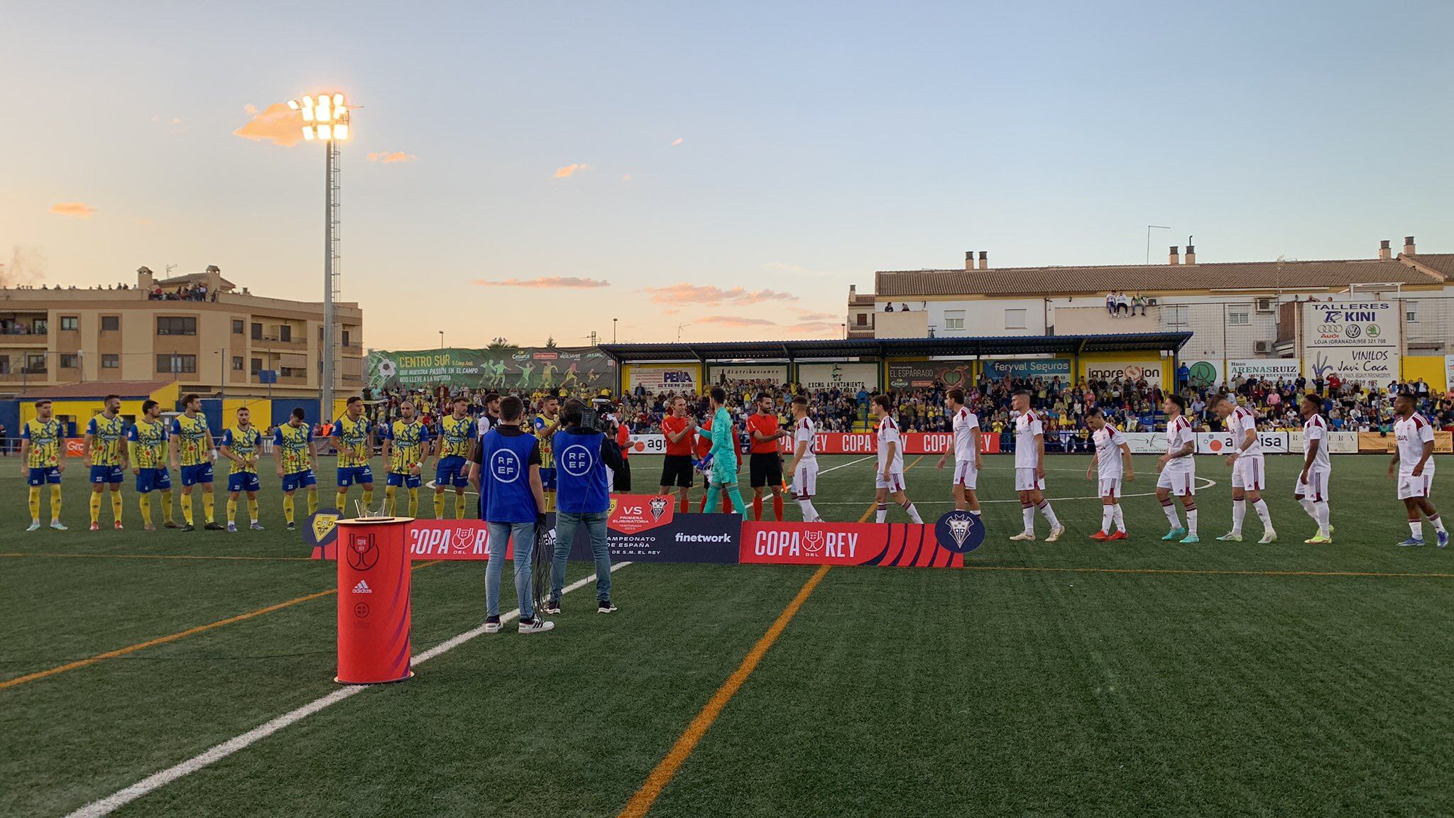 Partido de Copa del Rey disputado entre el Huétor Tájar y el Albacete