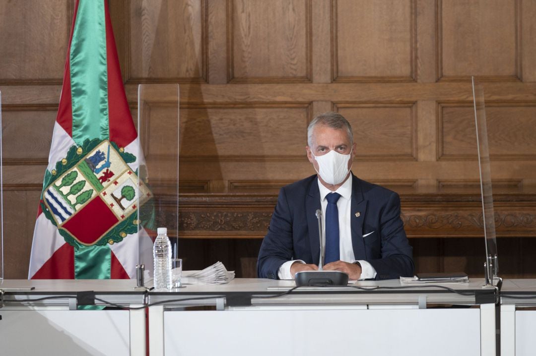 El Lehendakari, Iñigo Urkullu, durante el Consejo de Gobierno en el Palacio Miramar