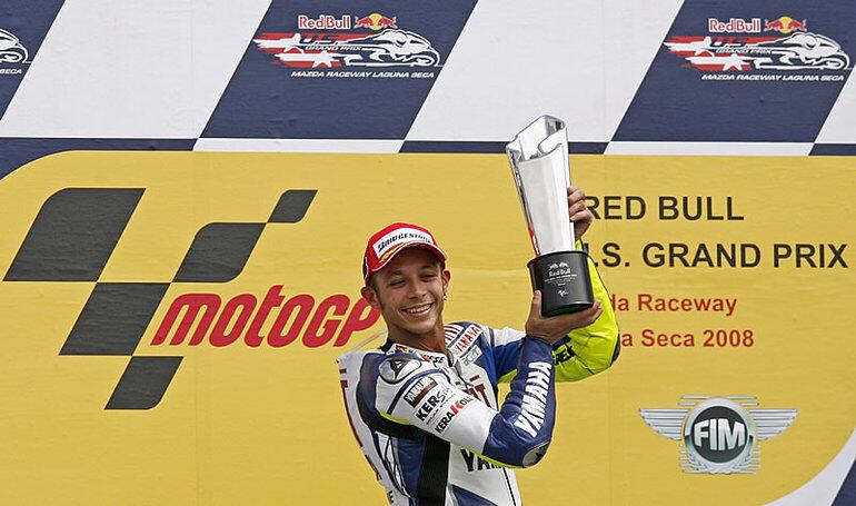 Valentino Rossi al fin venció en Laguna Seca