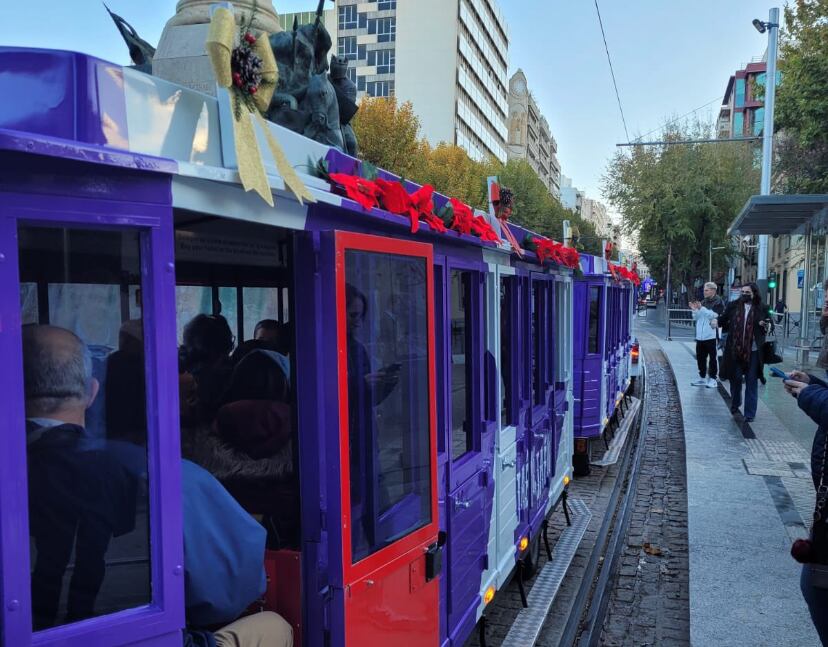 Tren de Navidad de la capital en la plaza de las Batallas.