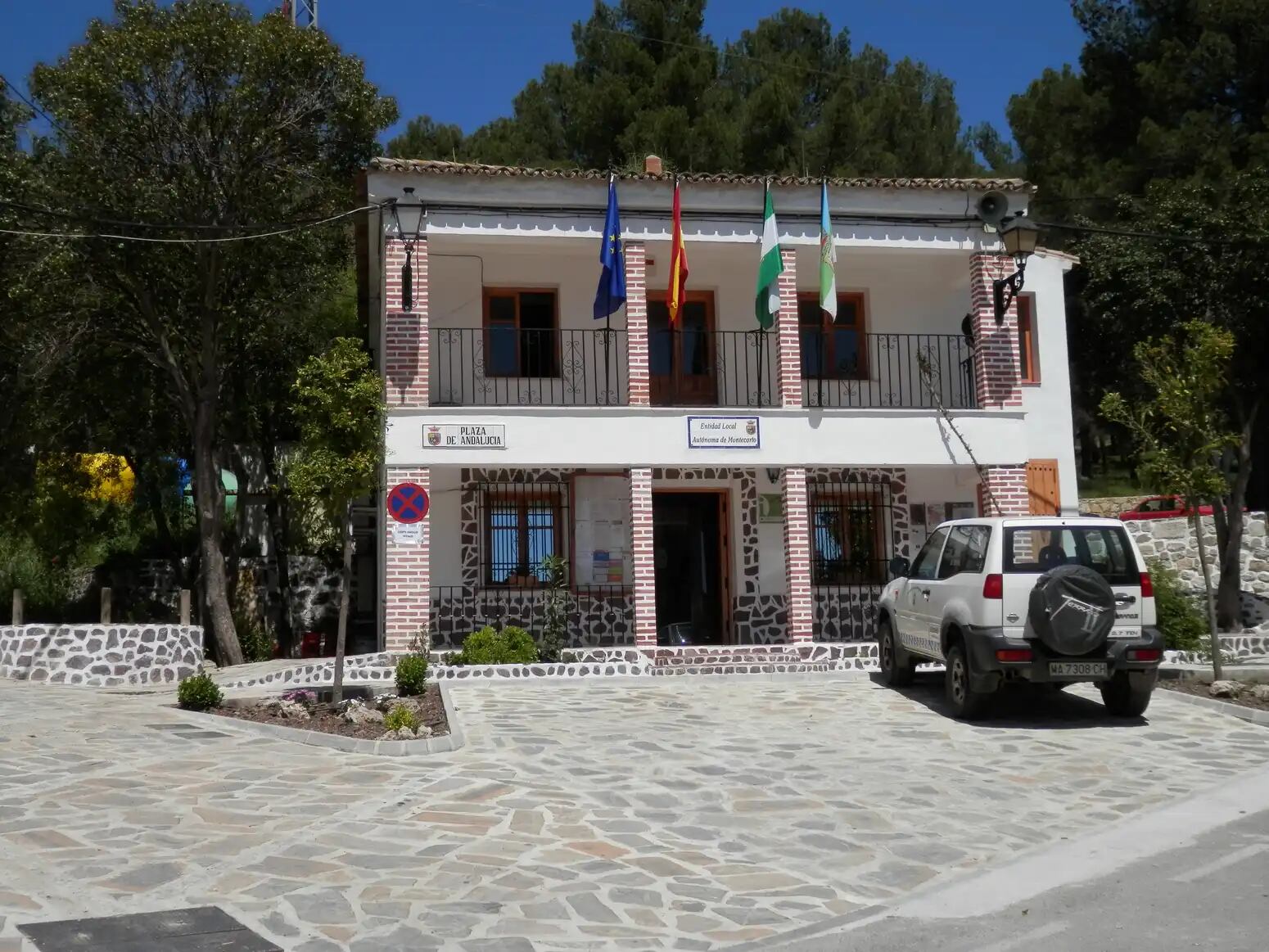 Plaza de Andalucía, en Montecorto.