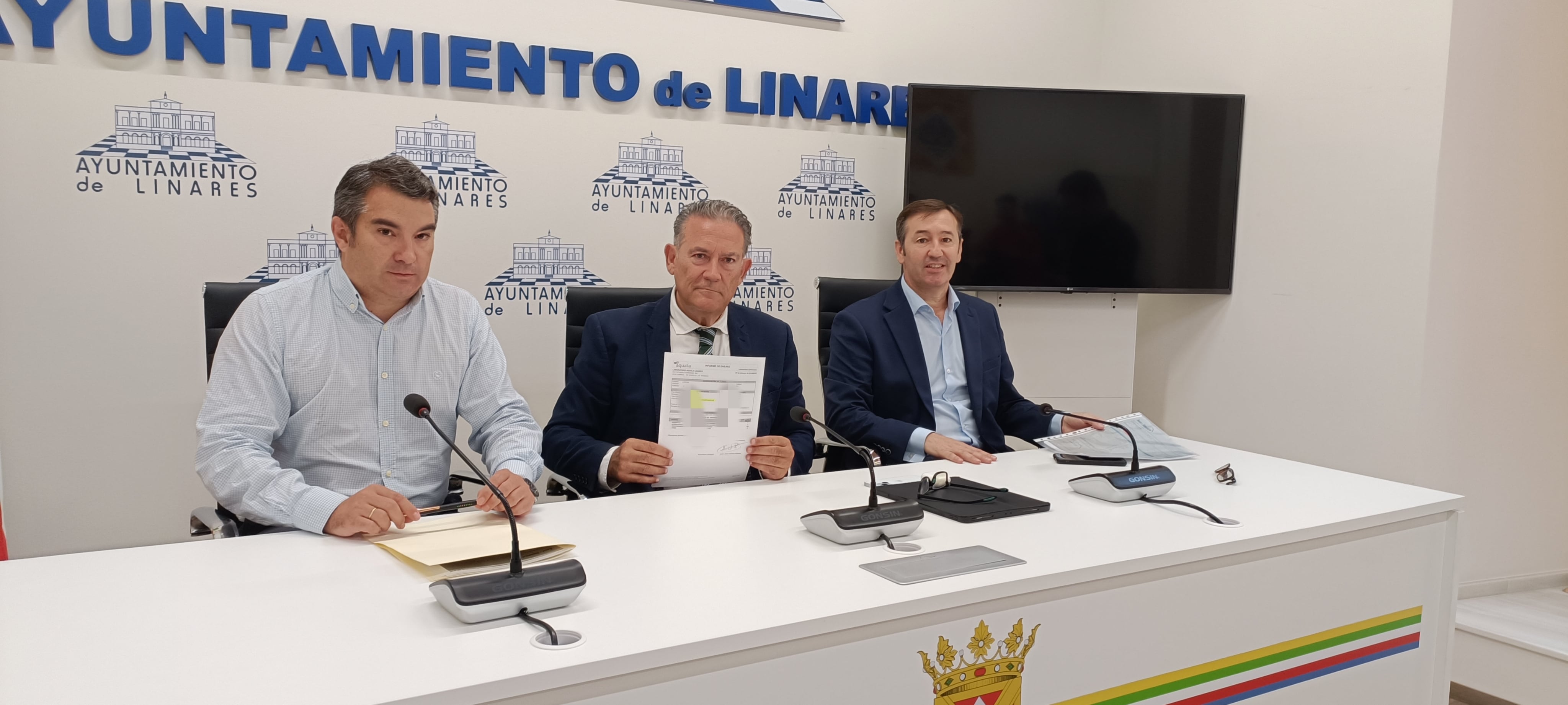 Linaqua y Ayuntamiento de Linares presentan los resultados de analíticas de agua.