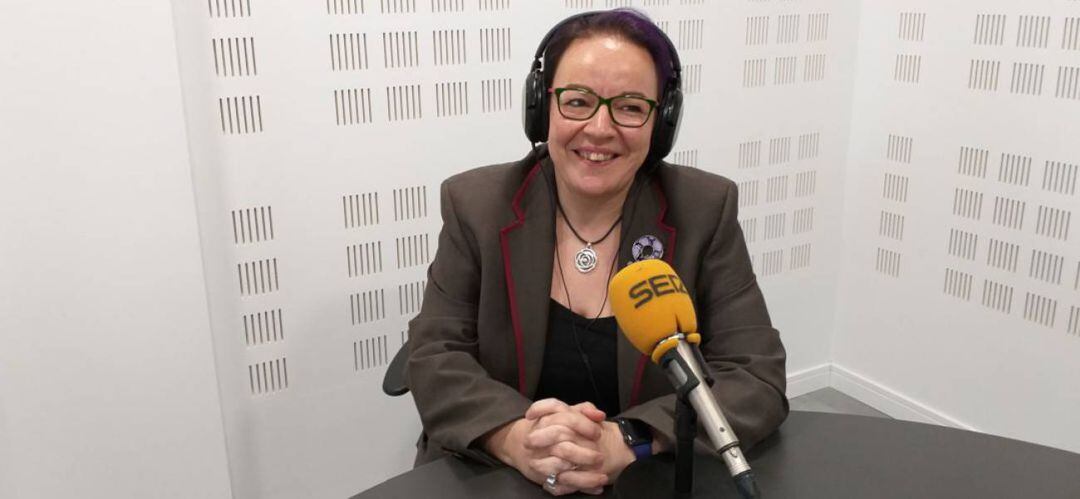 Silvia Bubaent visitó los estudios de SER Madrid Sur días antes del 8 de marzo. 