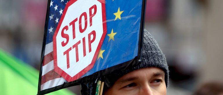 Imatge d&#039;arxiu d&#039;una manifestació contra el TTIP