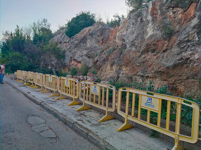 Talud de la calle Honda de Oliva que va a ser estabilizado.