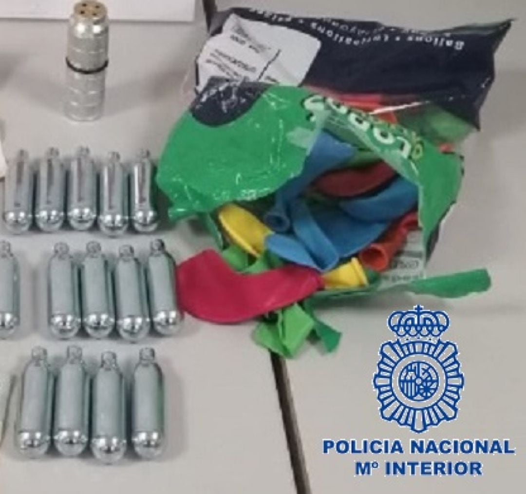 Gas de la risa incautado por la Policía Nacional