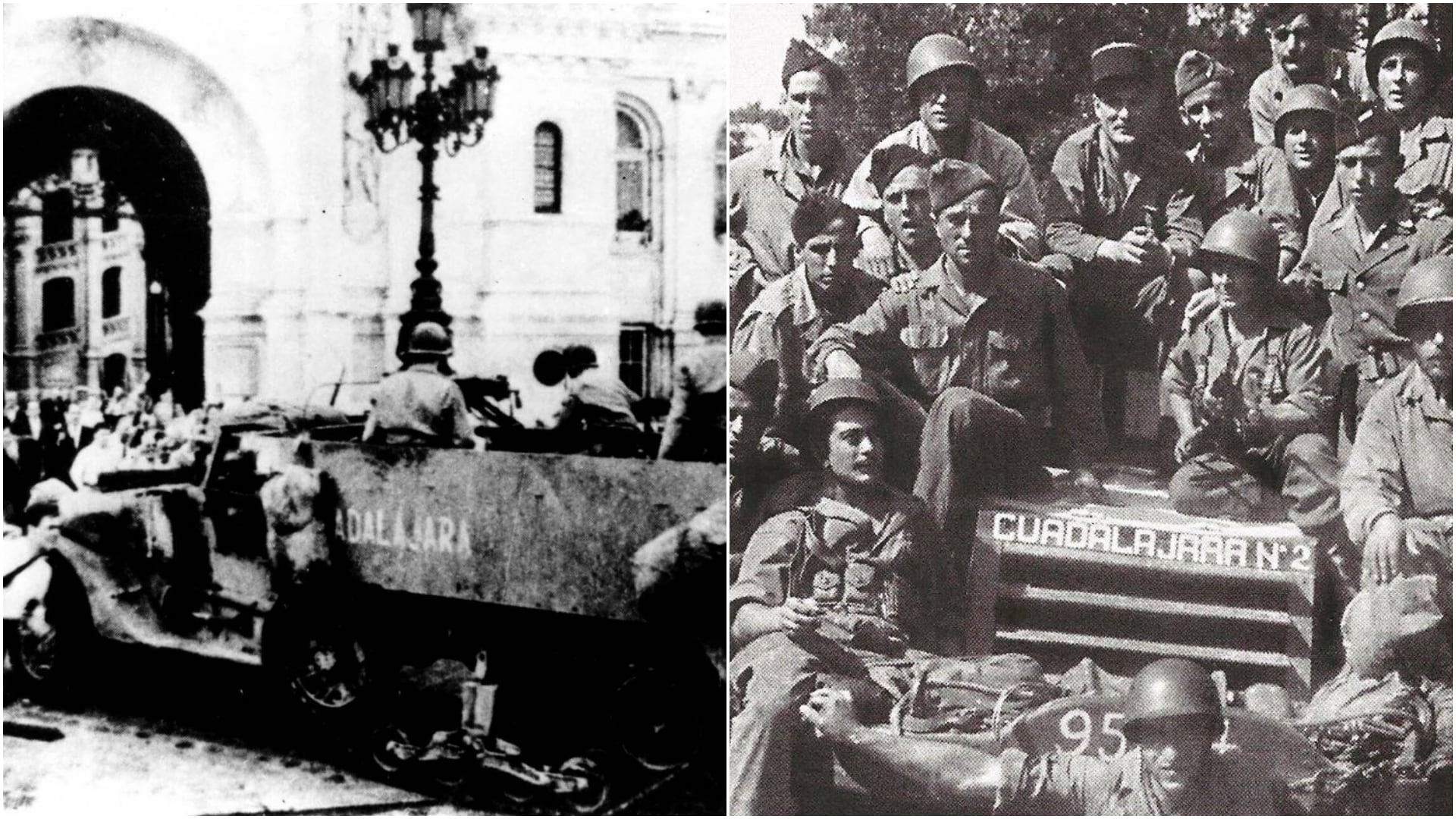 &#039;La Nueve&#039;, en la plaza del Ayuntamiento de París, el 24 de agosto de 1944.