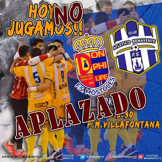 Cartel anunciando el aplazamiento