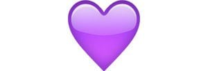 Corazón morado.