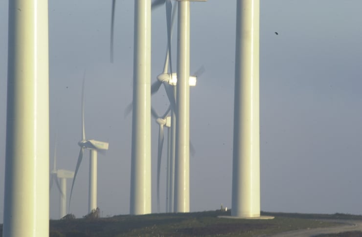 Aerogeneradores en la Sierra de Elguea