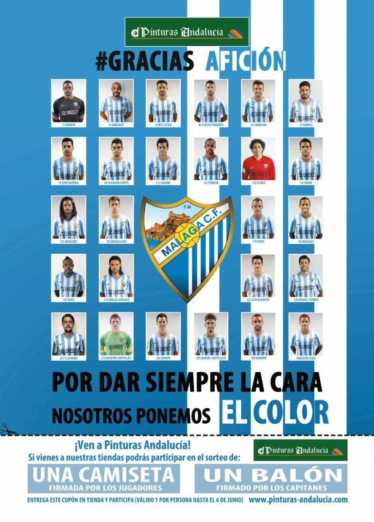 La plantilla del Málaga