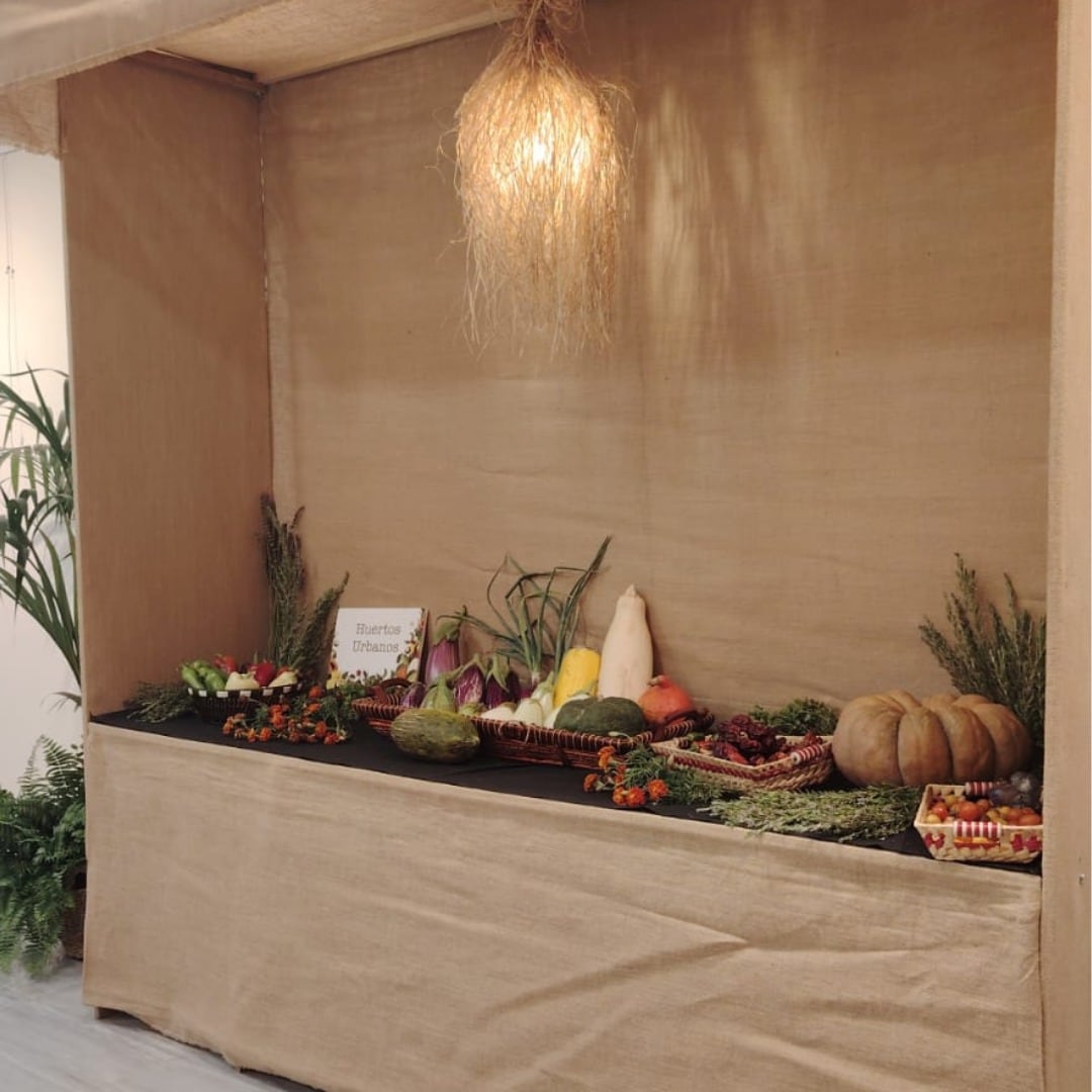 Exposición de productos del campo