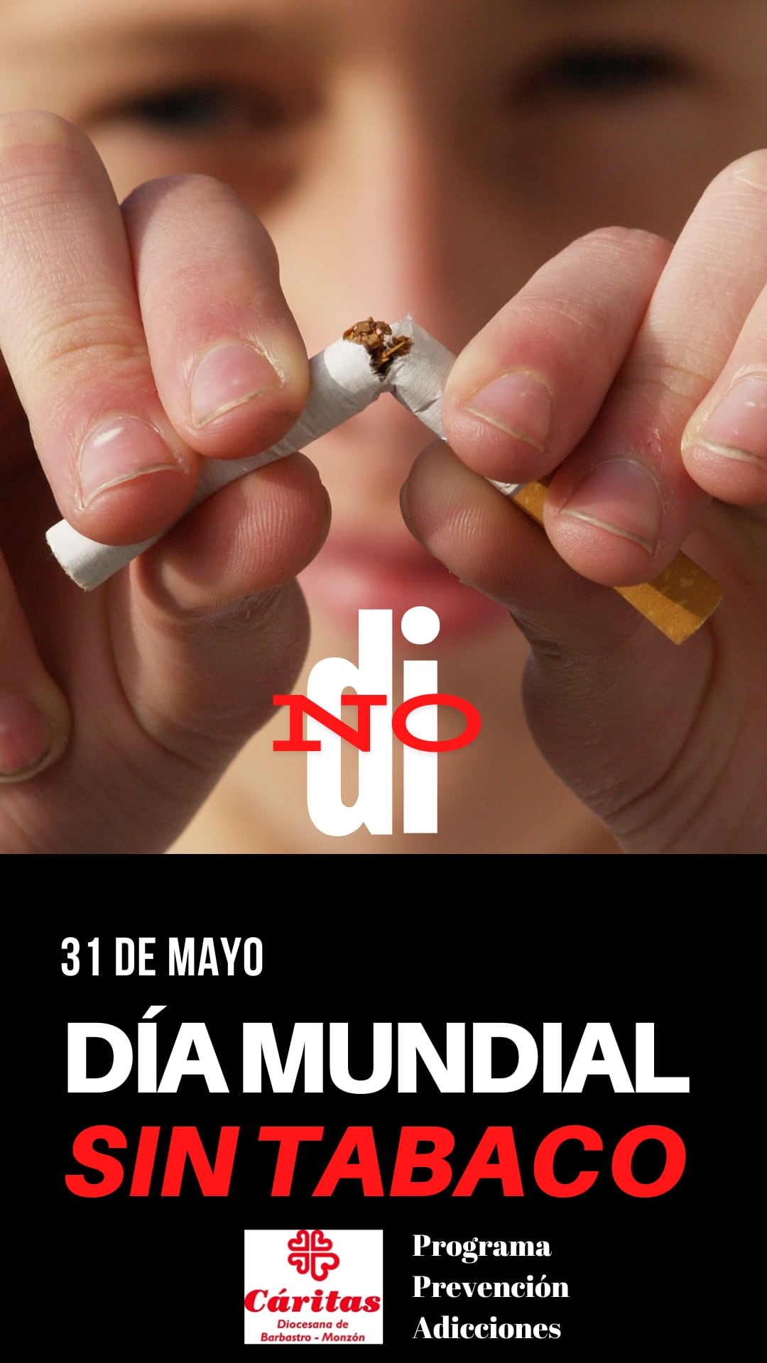 31 mayo, día mundial sin tabaco.