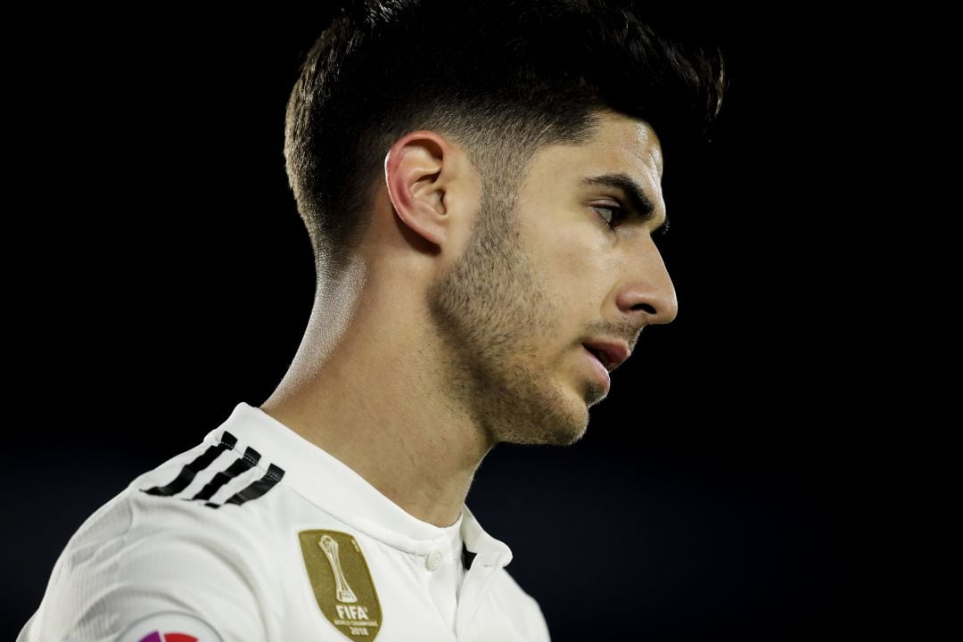 Marco Asensio, en un partido con el Real Madrid.