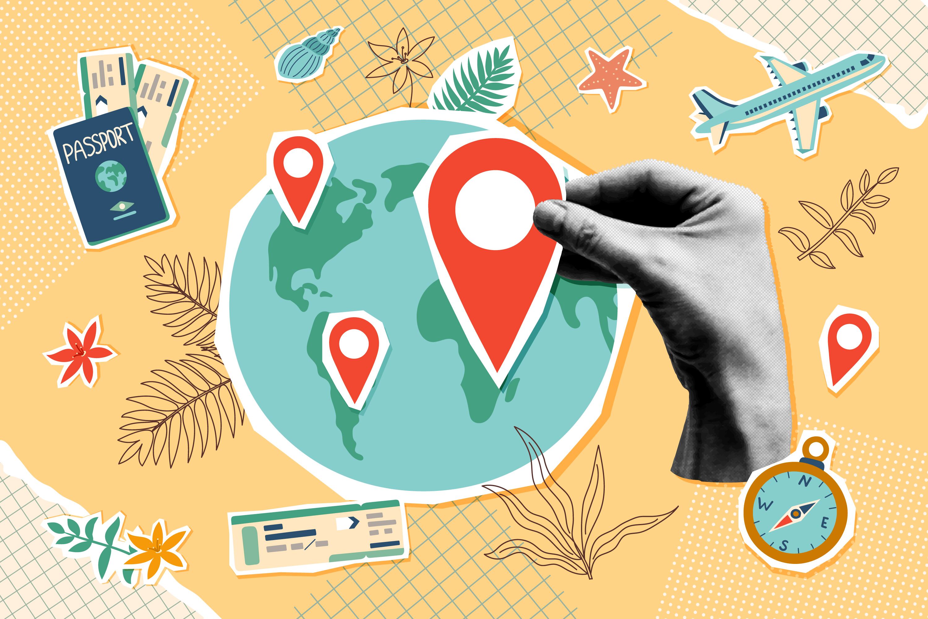 Ilustración sobre viajes