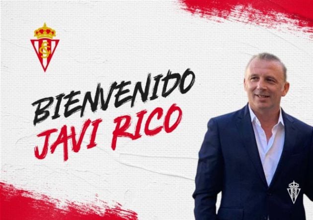 Cartel anunciador de la contratación de Javi Rico por parte del Real Sporting