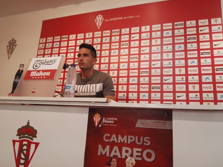 Isma López, en la sala de prensa de Mareo.