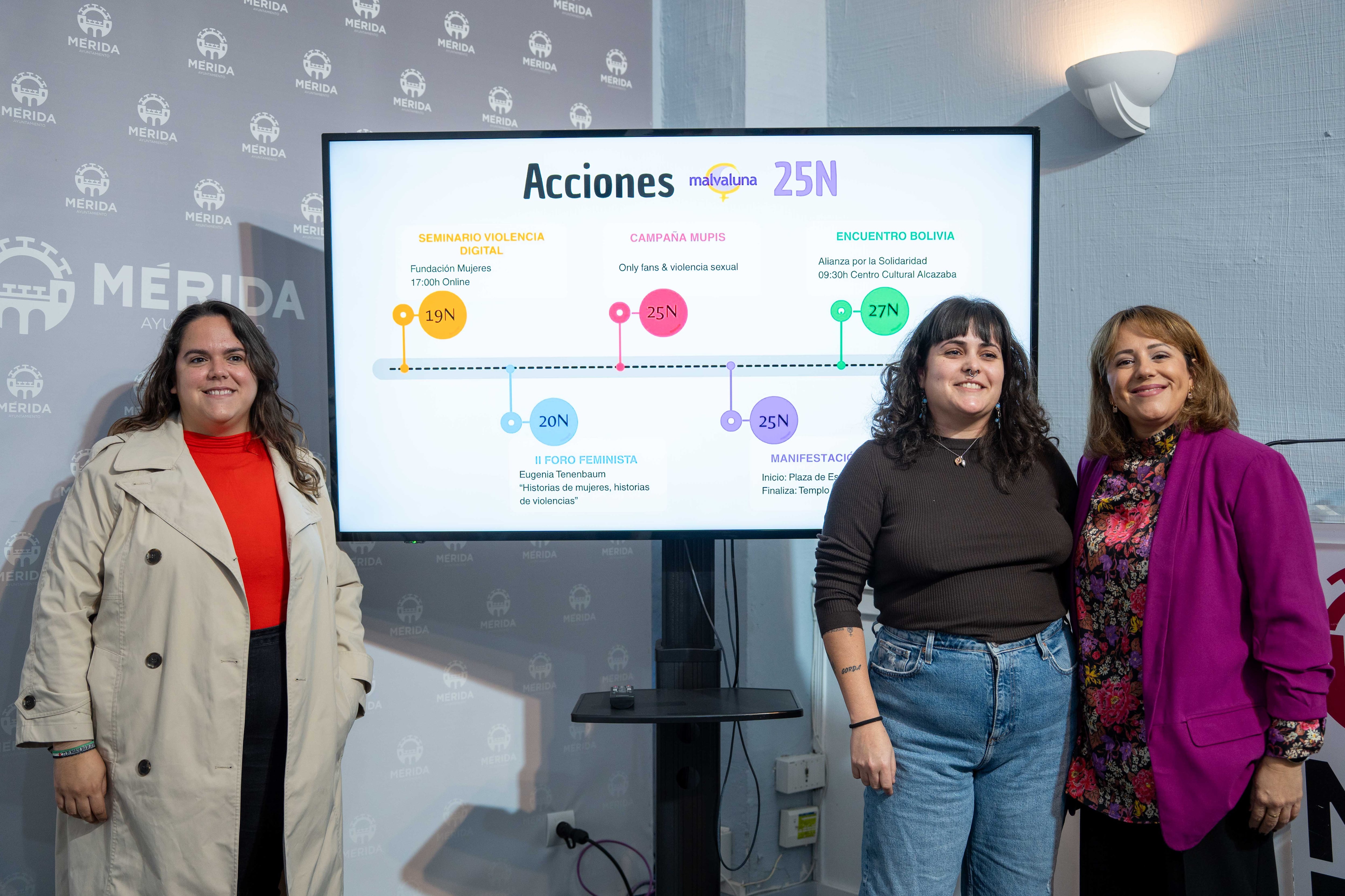 Presentación de acciones por el 25N por parte de la Asociación Malvaluna
