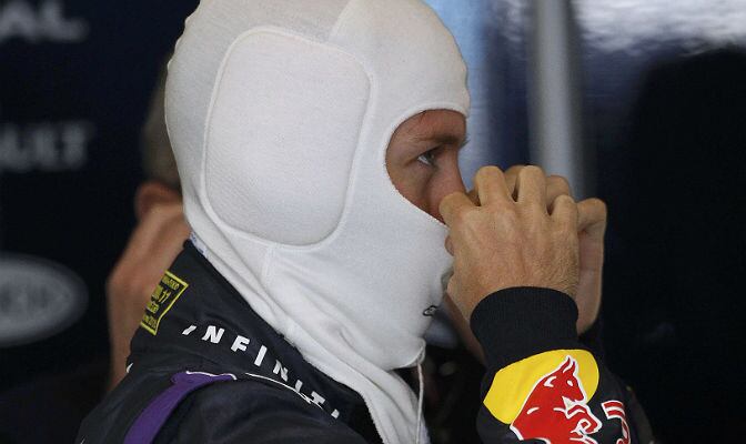 Vettel, durante la sesión de entrenamientos en Australia