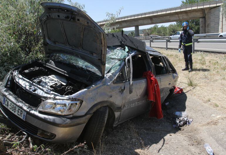 Imagen del coche siniestrado.