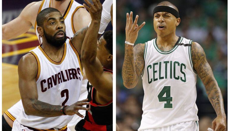 Kyrie Irving e Isaiah Thomas, durante la temporada pasada en la NBA