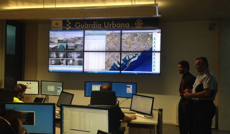 Sala control de la comissaria de la Guàrdia Urbana de Tarragona