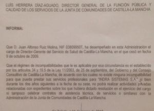 Informe citado por el Consejero de Hacienda