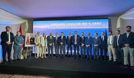 Presentación en Tanger City Port del proyecto del primer corredor verde entre España y el Reino de Marruecos, que será operado por dos fast ferries 100% eléctricos de cero emisiones