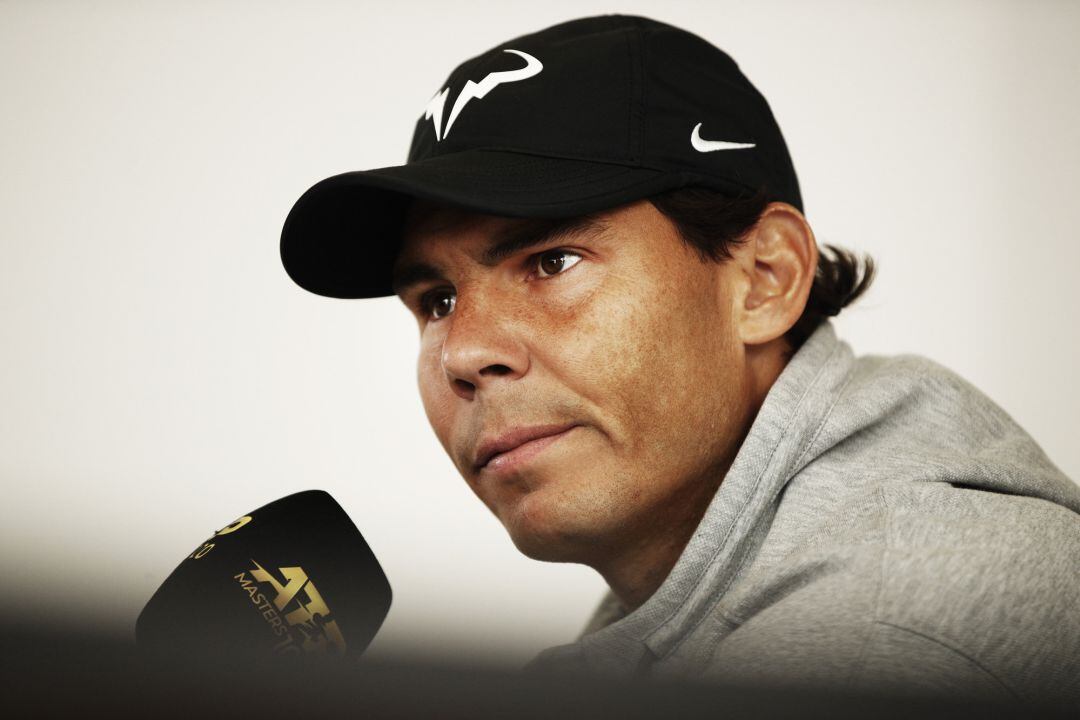 Rafael Nadal atiende a los medios en Roma.