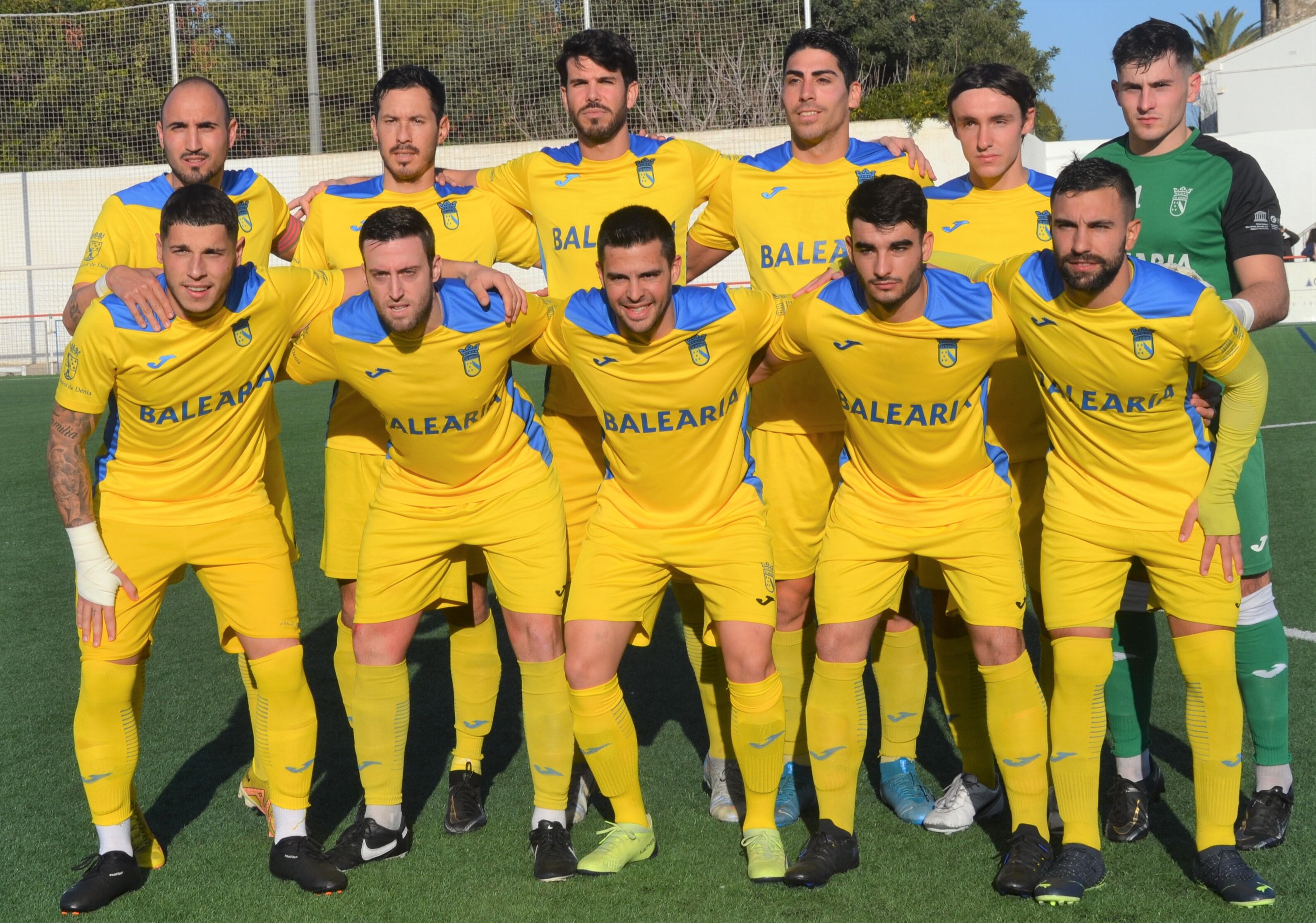 Once inicial del CD Dénia en el partido contra el CD Jávea.