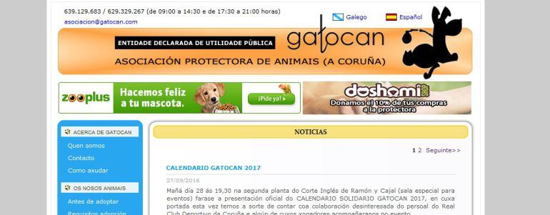 Gatocán, página web