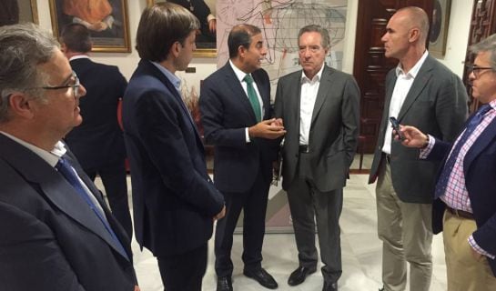 Desde la izquiera: Antonio Yélamo, Cristobal Ortega,Miguel Ángel Castro, Antonio Muñoz e Ildefonso Vergara