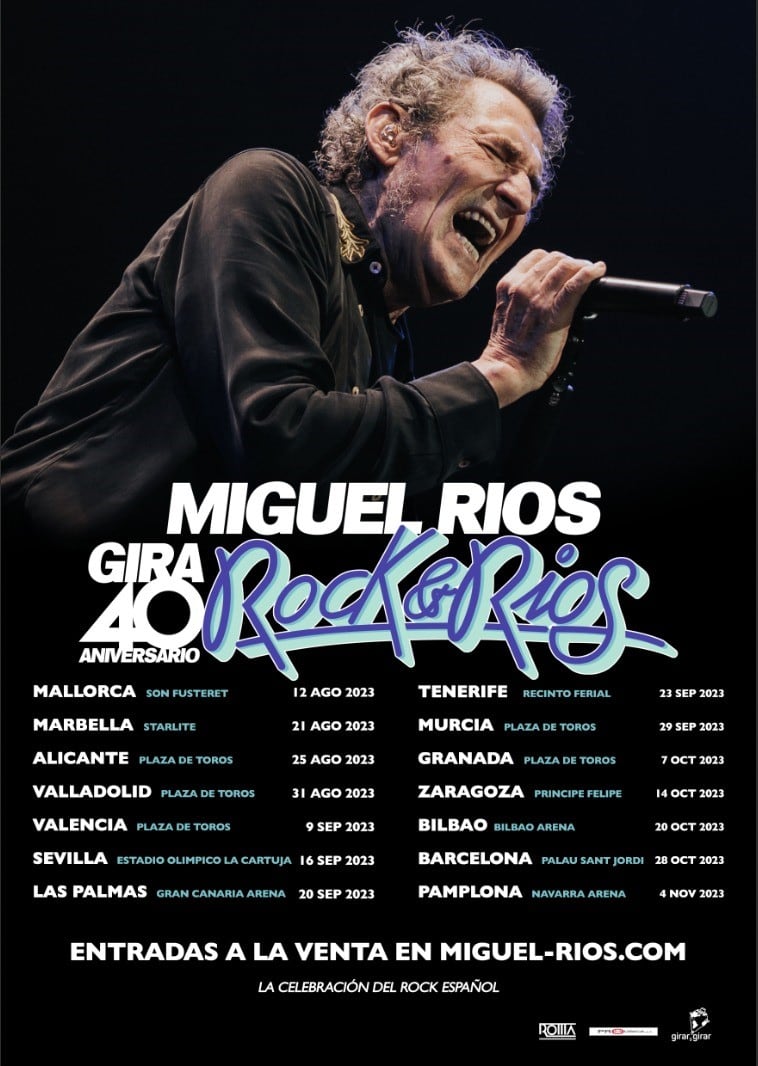 Cartel de la Gira 40 aniversario Rock&Ríos