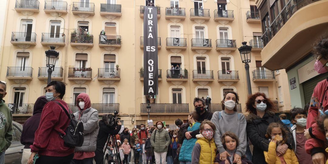 Protesta este sábado de los vecinos de los bloques de viviendas del Botànic. 