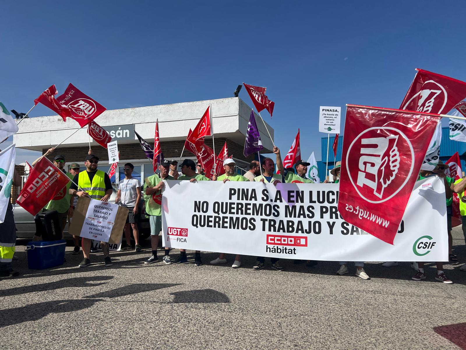 Protestas de los trabajadores Pina S.A. en Cuenca