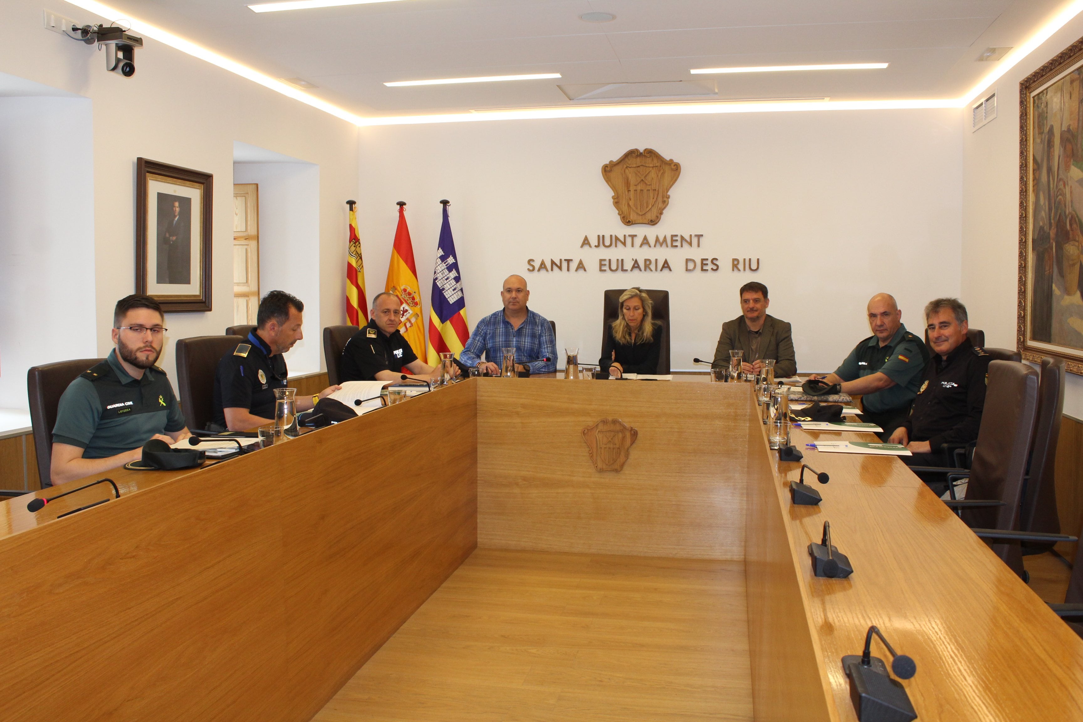 Un momento durante la reunión de la Junta Local de Seguridad