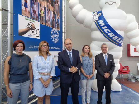 La presencia de Michelin en Fiduero se reparte entre el exterior e interior del recinto