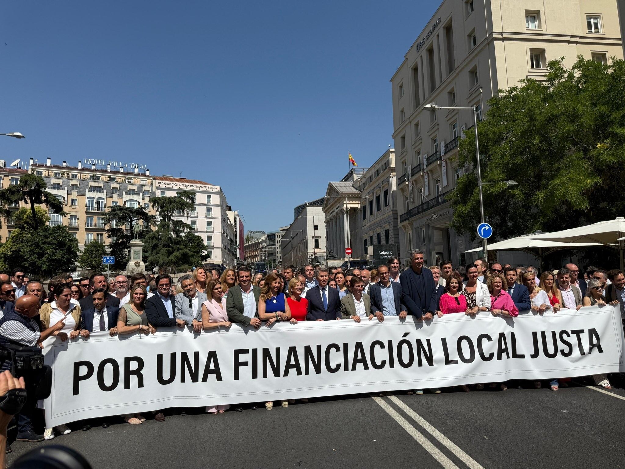 Un momento durante la movilización