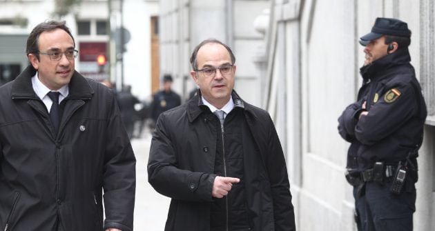 Josep Rull y Jordi Turull llegan al Supremo por la vista del procés