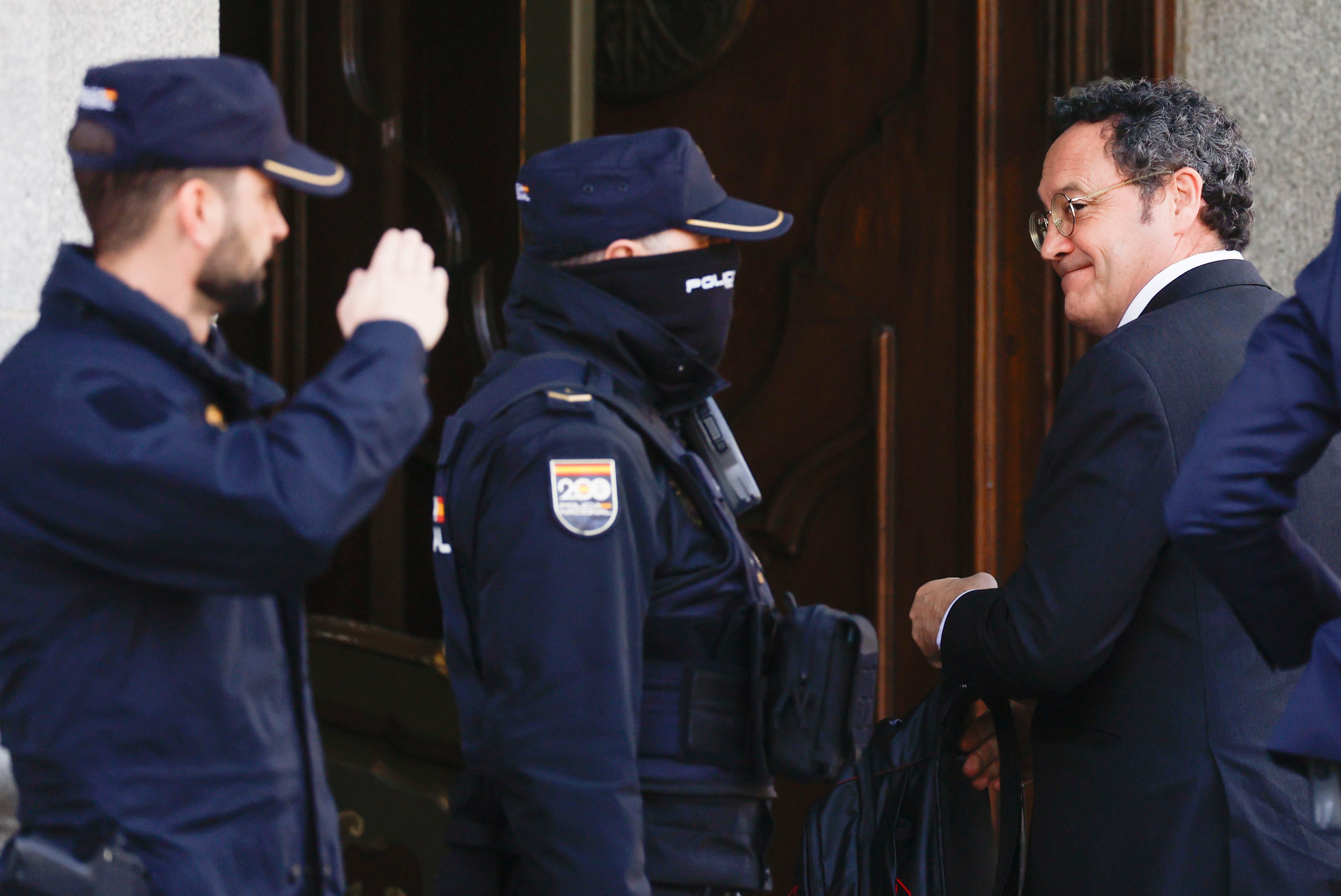 El fiscal general del Estado, Álvaro García Ortiz, llega al Tribunal Supremo (TS), que celebra la quinta jornada del juicio que se sigue contra él.