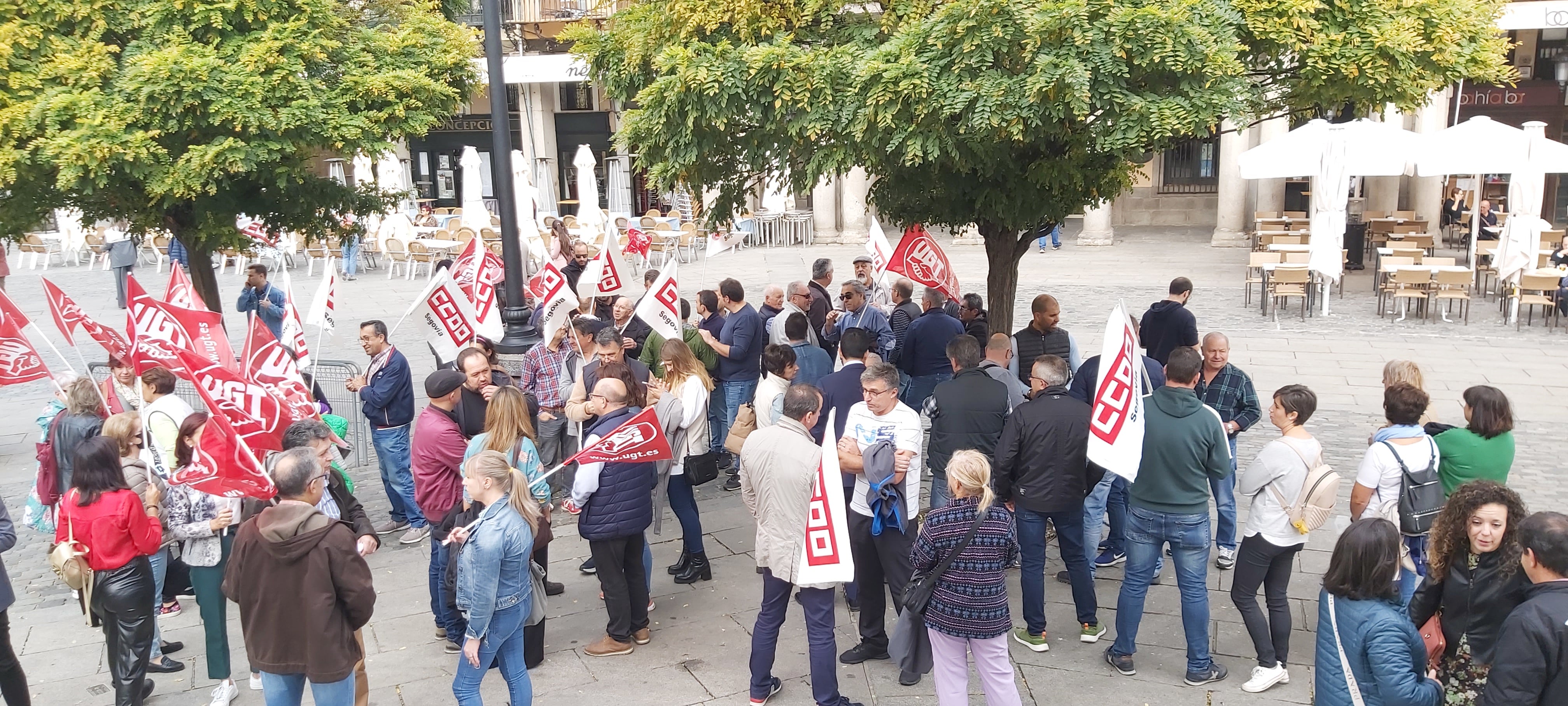 Movilización sindical de los trabajadores de los autobuses urbanos de Segovia