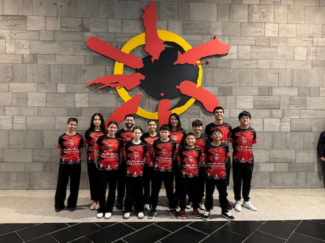 Jugadores del Auria Bádminton de Lanzarote.