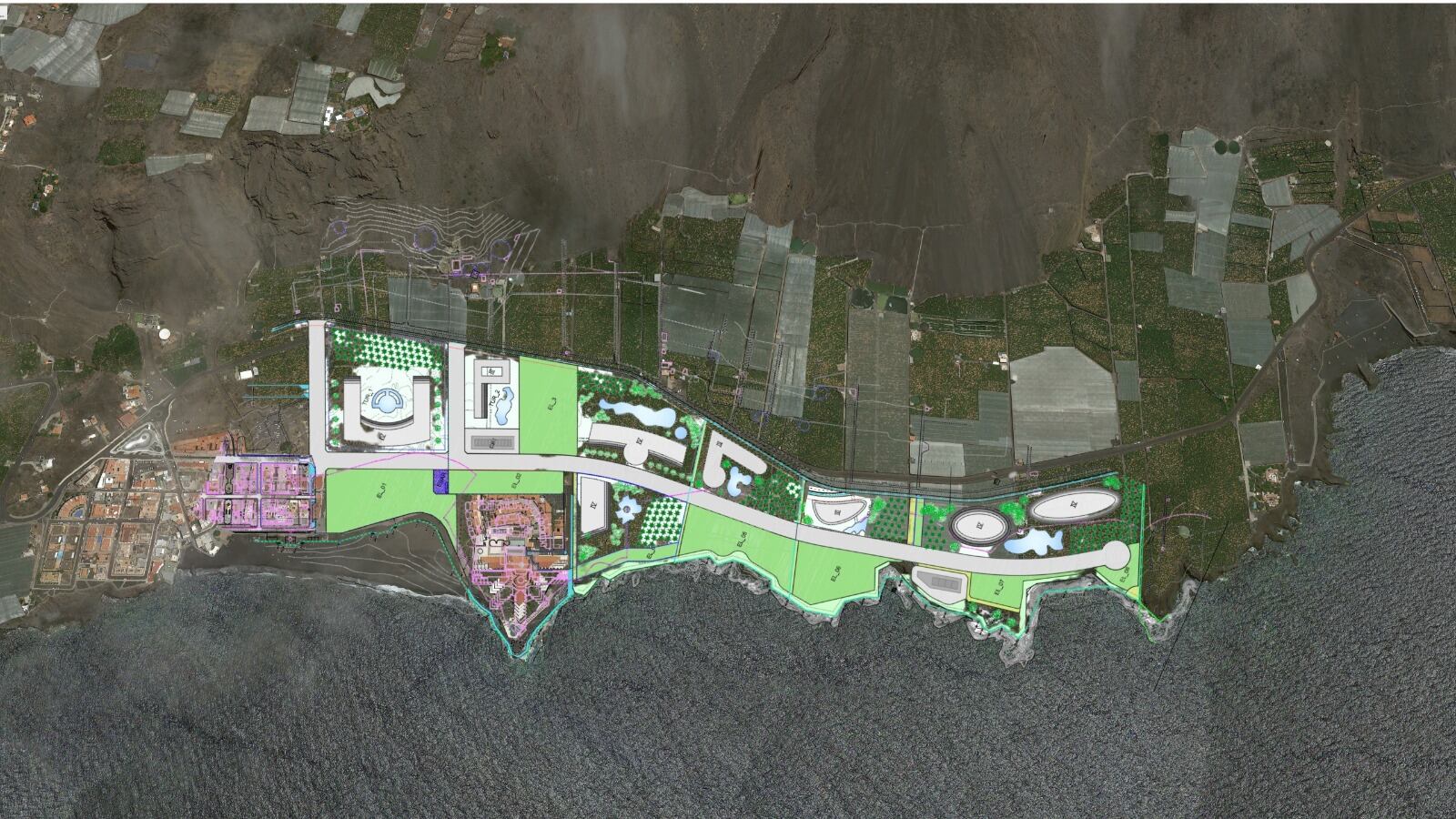 Mapa del proyecto turístico para Puerto Naos