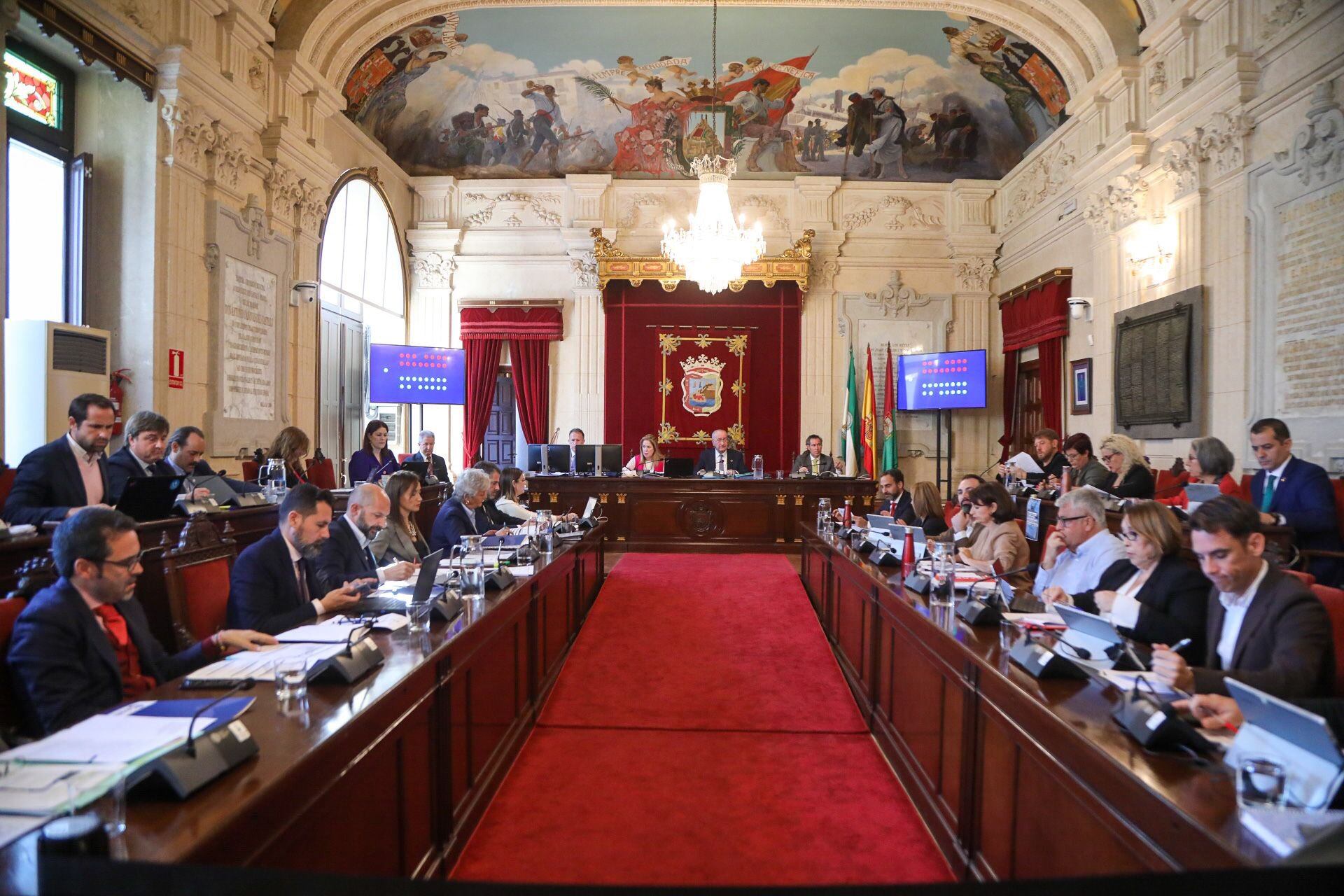 Pleno municipal de noviembre en la Casona del Parque. Ayuntamiento de Málaga