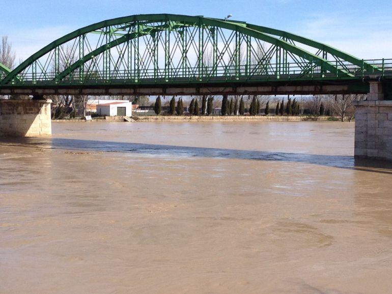 El río, a su paso de Gallur, en una de las últimas crecidas