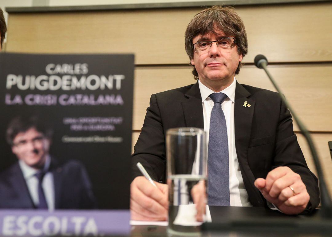 Carles Puigdemont presenta a Brussel·les el seu nou llibre