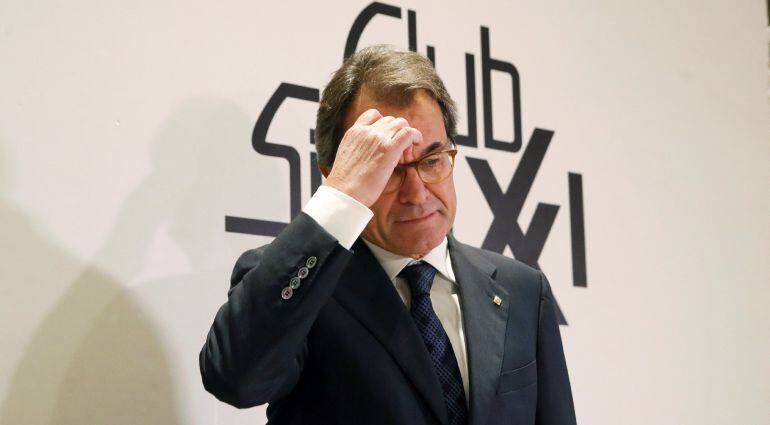 Artur Mas antes de participar en el coloquio &quot;Diálogos sobre Cataluña&quot; , organizado por el Club Siglo XXI el pasado día 14