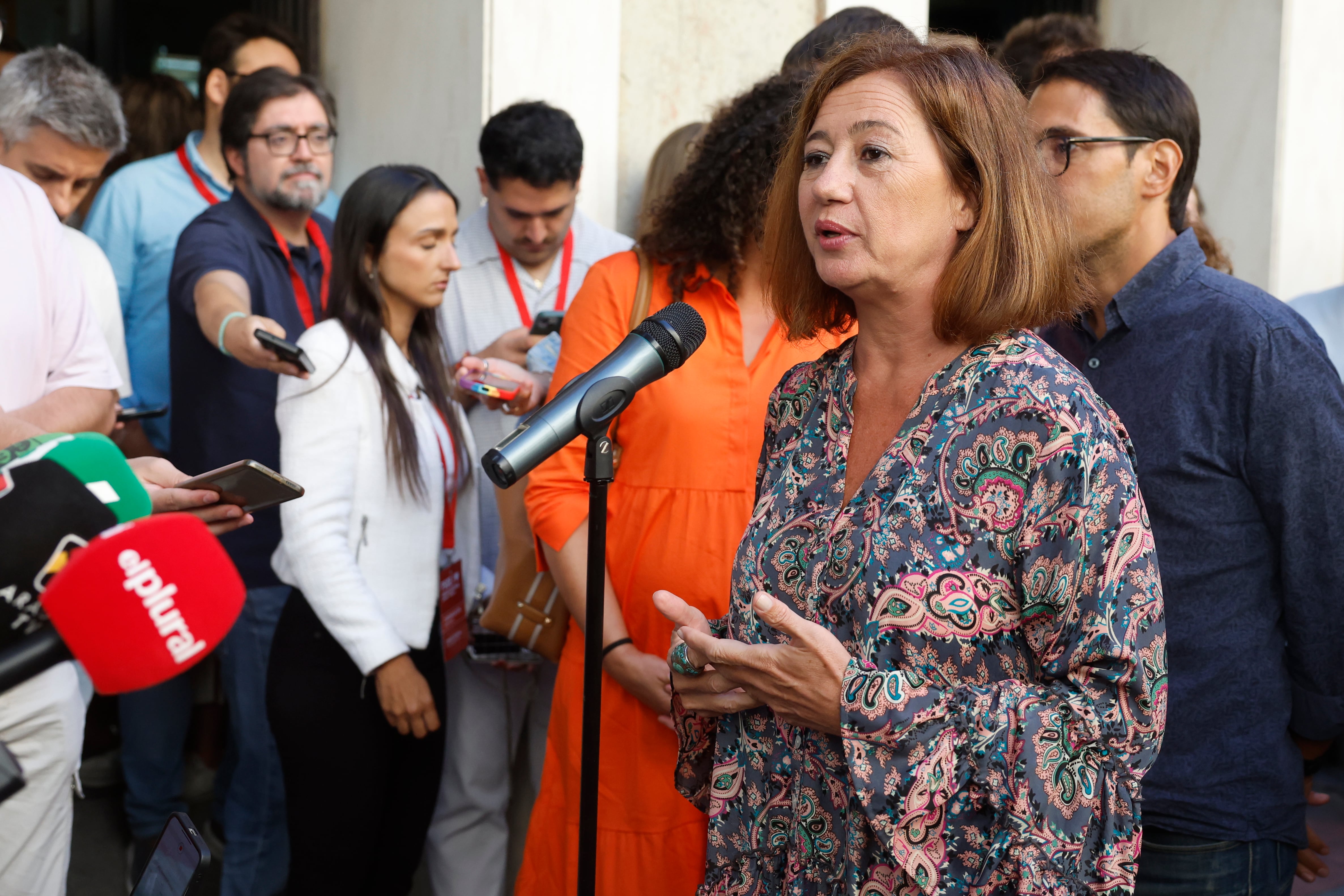 MADRID, 07/09/2024.- La presidenta del Congreso de los Diputados, Francina Armengol, a su llegada al Comité Federal de su partido este sábado en Madrid. EFE/ Juanjo Martín
