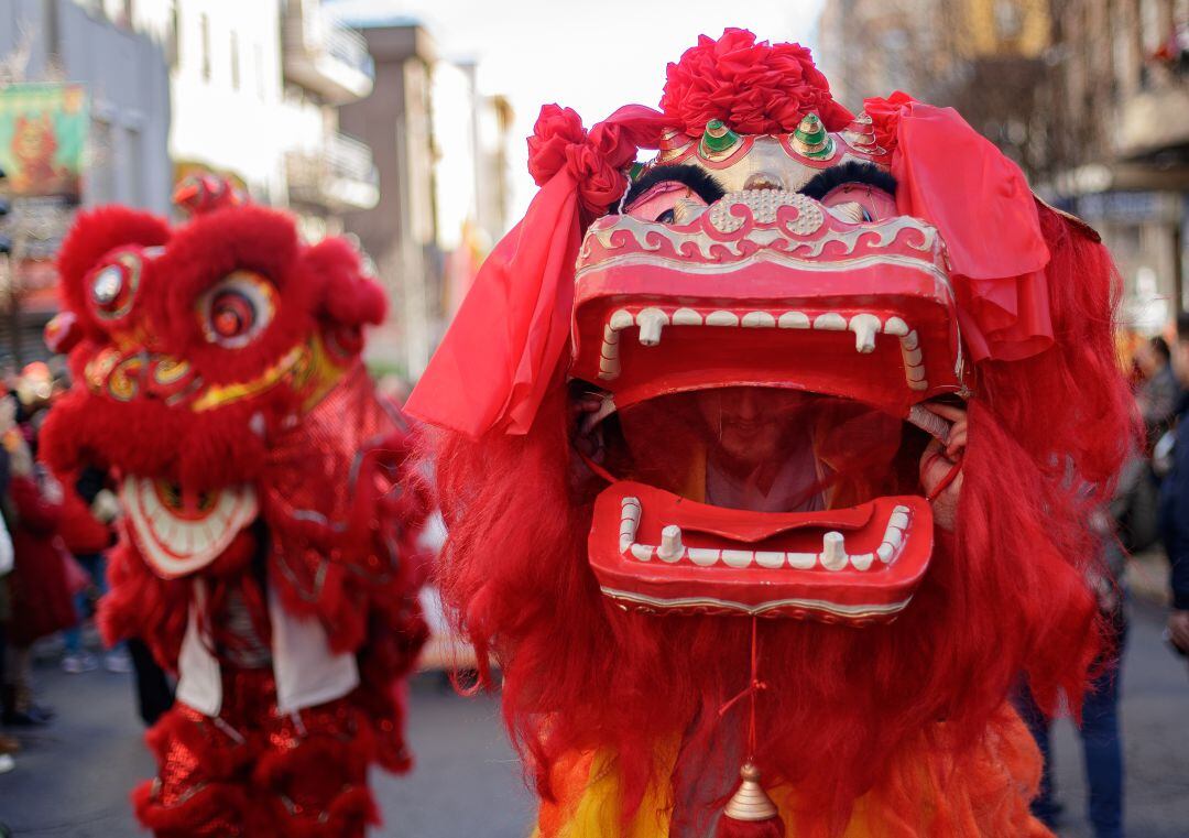 Imagen del Pasacalles por el Año Nuevo Chino en las calles de Usera en 2018.